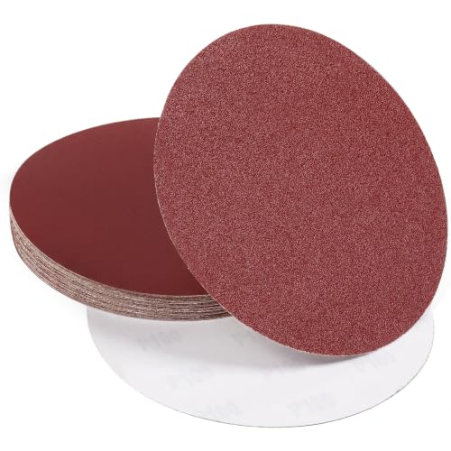 S SATC 8 Inch NO Hole PSA Sanding Disc, 30 PCS Self Stick Adhesive Sandpaper, 60 100 150 180 240 400 Grits Sandpaper Discs for Auto Body, Metal, Wood, Paint - style: 8 Inch