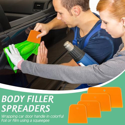 Frienda 12 Pcs Body Filler Spreaders Plastic Auto Putty, 4 Sizes - size: 4 Sizes