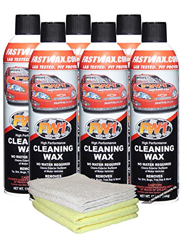 FW1 6 Pack, A High Performance Car Wax Polish | Easy To Use Scratch-Free Waterless Car Wash Spray & Detail Cleaning Polish (17.5oz) | Spray Wax for Cars, Trucks, Motorcycles RVs and boats. - style: Pack of 6