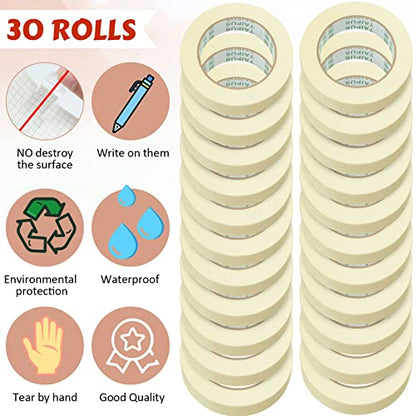 Fainne 30 Rolls Masking Tape Bulk 1 Inch 55 Yards - size: 1 Inch