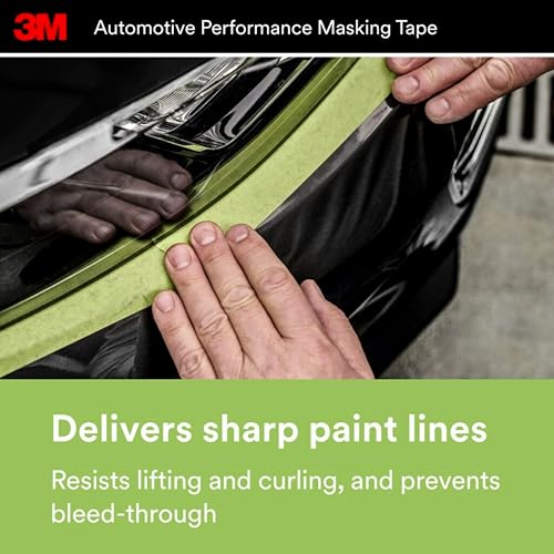 3M Automotive Performance Masking Tape, 03435, 48 mm x 32 m, 1 Roll - size: 48 mm x 32 m