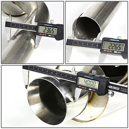 DNA Motoring CBE-CPTC99-NRT CBECPTC99NRT Stainless Steel Catback Exhaust System - color: Rolled