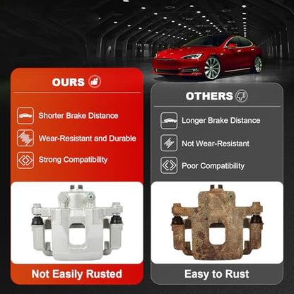 cciyu Front Left & Right Disc Brake Calipers With Bracket 19B956A 19B957A - size: Front[19B956A+19B957A]