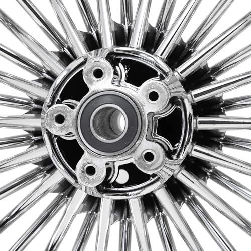 TOFR 18x5.5 Rear Fat Spoke Wheel For Harley Touring Baggers 2009-2025 - color: Chrome, size: Rear:18x5.5