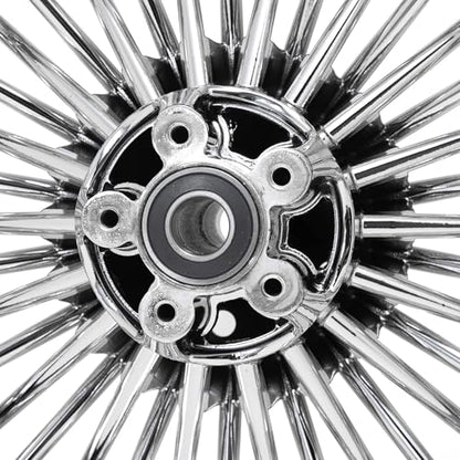 TOFR 18x5.5 Rear Fat Spoke Wheel For Harley Touring Baggers 2009-2025 - color: Chrome, size: Rear:18x5.5