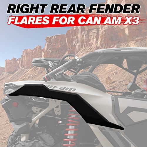 A & UTV PRO Right Fender Deflector for Can-Am Maverick X3 Max Turbo R Xds 2017-2024 2025, Combined Rear Fender Flare Extensions Mud Guard Flaps Accessories, Replace # OEM 705009512, Right Side - size: for Can-Am Maverick X3 Max Turbo R Xds 2017-2025