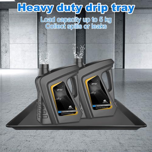 6 Pack Large Auto Oil Drain Pan - 22' Plastic Oil Catch Pan for Cars & Machinery - size: 6 Pack