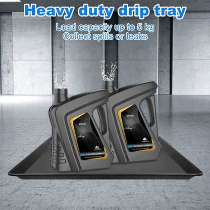6 Pack Large Auto Oil Drain Pan - 22' Plastic Oil Catch Pan for Cars & Machinery - size: 6 Pack