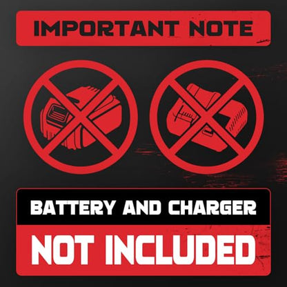 DIYtoolifz 150PSI Tire Inflator Compatible with Milwaukee 18V Battery - color: Red, size: 150 PSI
