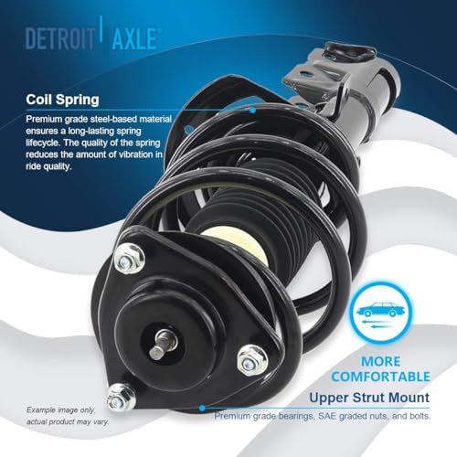 Detroit Axle - 6PC Suspension Kit For 2007-2012 Dodge Caliber w/Rear Drums - size: 6AQU47791/ strut shock sway kit