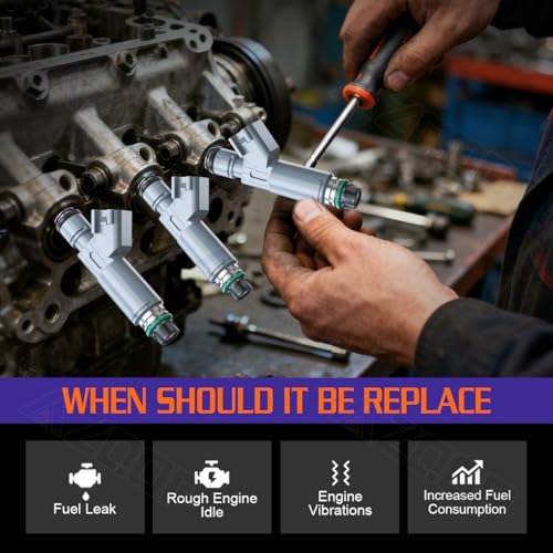 FJ718 Fuel Injectors Upgrade Compatible with Saturn Ion L4 2.4L (2006-2007), Replace# 12606110, 12582704, 2172907, 8001695N, 2204588156 |12 Holes| |Set of 4|