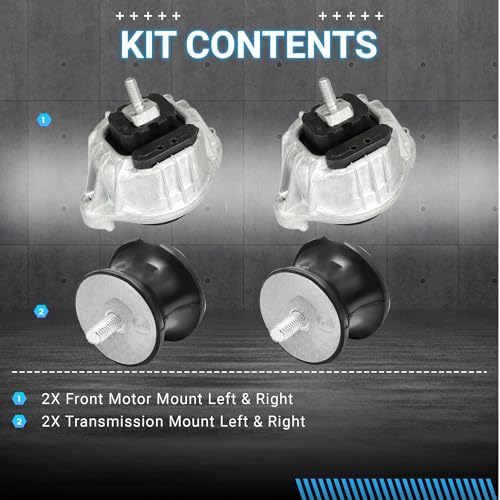 Front & Rear Engine Mount Kit Motor Mount (for BMW 1 3 Series) - size: For BMW 1 3 Series