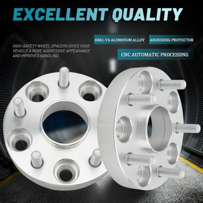IRONTEK 5x114.3mm Wheel Spacers Compatible for Lexus ES300 300h 330, GS300 350 430, IS250 300, LS400; for Toyota Tacoma, Camry, Highlander Forged 1 inch Thread Pitch M12x1.5 Hub Bore 60.1mm 6X4.5 2PCS - size: 5x4.5-1in-2PCS
