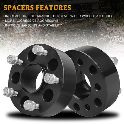 BRTEC 2inch Wheel Spacers 5x4.5 for 1984-2013 Jeep Grand Cherokee - color: 2inch-4pcs-B