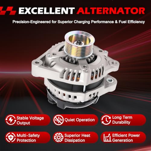 Alternator 11390N New 130A 12V for Honda Accord 2008-2012 2.4L L4 - size: 11390