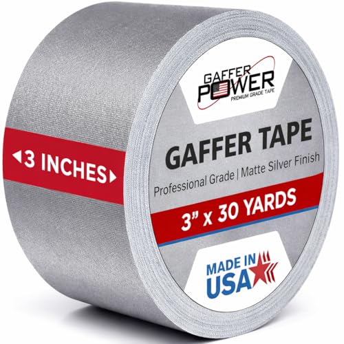 Gaffer Power Grey Gaffer Tape 3 Inch x 30 Yards, Pro Grade, Made in USA - color: Gray, size: 3 in x 1080 in