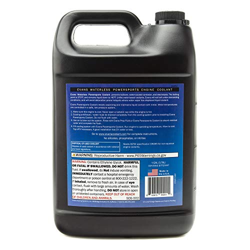 EVANS Coolant Powersports Waterless Engine Coolant (Gallon, 1 Pack) - size: 1 Gallon