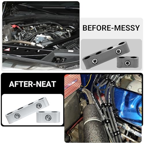 12-Piece Spark Plug Wire Separator and Holder Set(silver) - color: silver