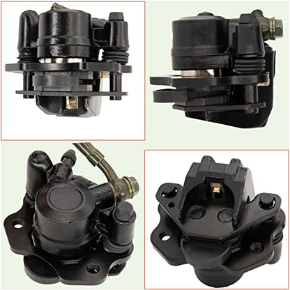 Rear Brake Master Cylinder Caliper Assembly for ATV Quad 50cc 70cc 90cc 110cc 125cc Taotao Sunl Buyang Roketa NST Doodlebug Rear Hand Hydraulic Disc Brake Master Cylinder Caliper