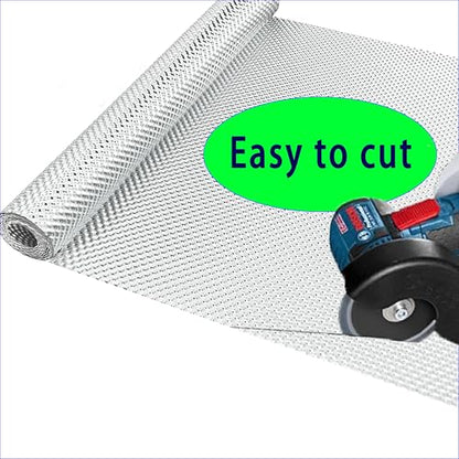 13" x 40" Embossed Exhaust Heat Shield Automotive, Aluminum Exhaust Heat Wrap with 15 Pcs Cable Metal Zip Ties, Exhaust Wrap Heat Barrier Shield for Automotive & Motorcycle Exhaust pipes - size: 1PCS