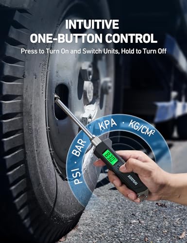 AstroAI Heavy Duty Digital Tire Pressure Gauge 0-230 PSI - size: 2 Pack, style: Long Version