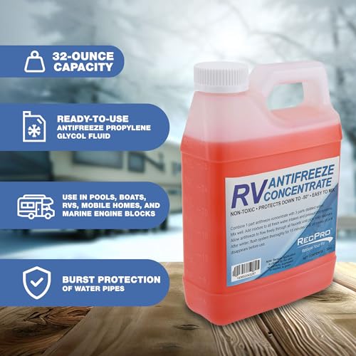 RecPro RV Antifreeze Concentrate | -50°F | 32 oz | 1 Pack - size: 1-Pack