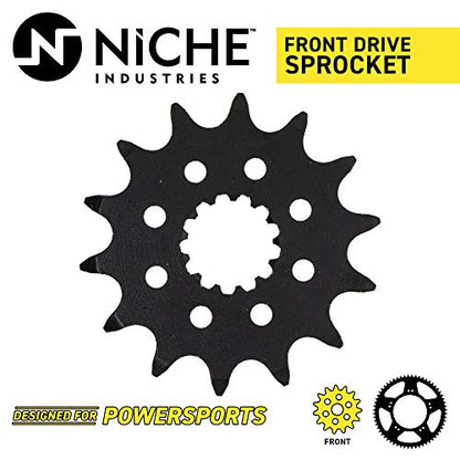 NICHE Drive Sprocket Chain Combo for Yamaha YFZ450 YFZ450SE Front 14 Rear 38 Tooth 520V-X X-Ring 98 Links - size: X-Ring Chain