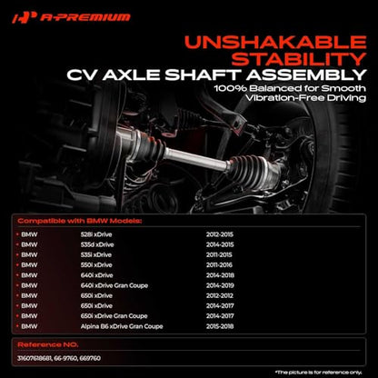 A-Premium Front Left Driver Side CV Axle Shaft Assembly