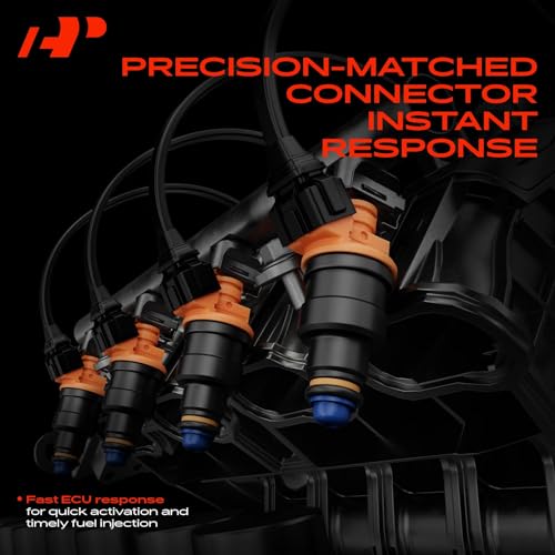 A-Premium 8-Pack 4 Holes Fuel Injectors Compatible with Chevrolet, GMC