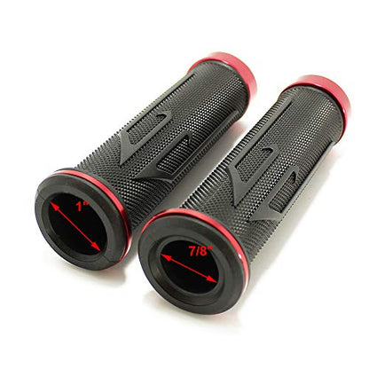 Universal Motorcycle Arrow Rubber Gel Hand Grips for 7/8" 22mm Handlebar Sports Bike Street Bike - color: Red