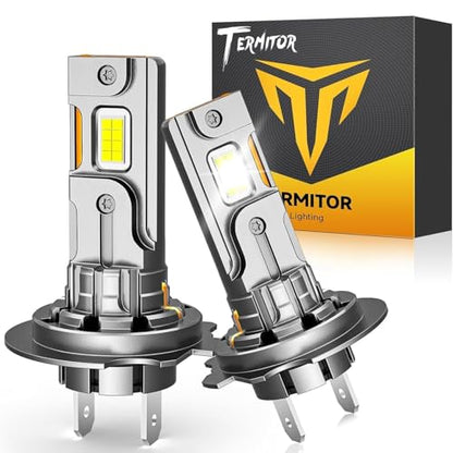 Termitor H7 Light Bulbs, 90,000LM High Brightness, 1:1 Original Halogen Size, Plug and Play 3-Min Installation, IP68 Waterproof, 10-Year Lifespan for H7 Light Bulbs, Pack of 2 - size: H7/H7LL