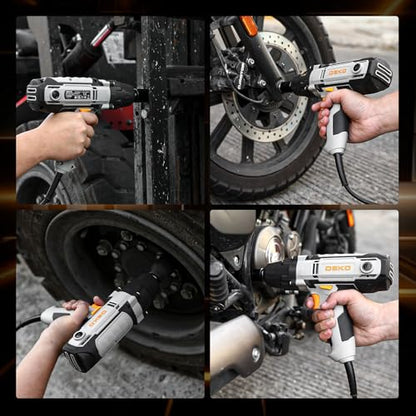 Electric Impact Wrench:DEKOPRO 4A Corded Impact Wrenches, 3600 RPM Electric Impact Driver Gun with 4 Sockets for Automotive & Equipment Maintenance