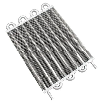 Universal Transmission Oil Cooler Kit Fin Oil Cooler Kit (Silver, 8 Pass) - color: Silver, size: 8 Pass