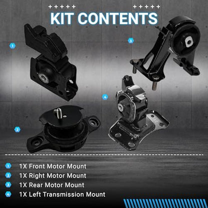 Front & Rear Engine Mount Kit Motor Mount - size: For 2010-2015 Toyota Prius