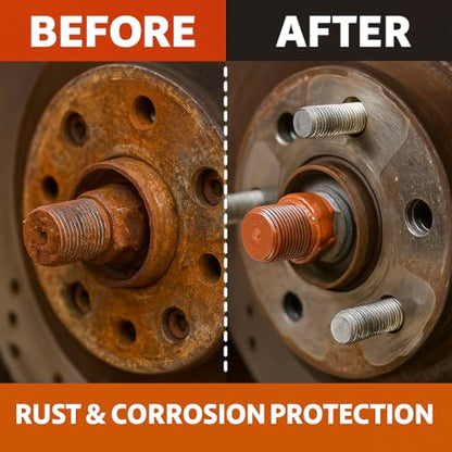 Copper Anti-Seize Brake Caliper Grease & Thread Lubricant - High Temp Copper Antiseize Compound Prevents Noise, Seizes - Use for Brake Pins, Bolts, Spark Plugs, Automotive Application - 1oz Tube 1Pack - color: 1 oz