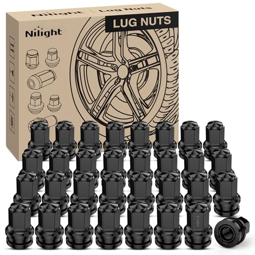 Nilight 32PCS M14x1.5 Lug Nuts Compatible with 2017-2025 Ford F250/F350 - color: Black, size: 32PCS F250/F350 2017-2025