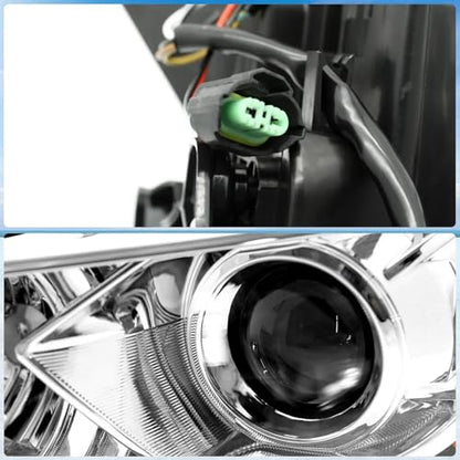 PENSUN Halogen Headlight Assembly Fit for 2016 2017 2018 Nissan Altima Replacement Headlamp Chrome Housing (Left Driver Side) - color: Chrome Housing, size: Left Driver Side