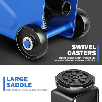 DNA Motoring Low Profile Hydraulic Trolley Service/Floor Jack, 1.5 Ton (3000 lbs) Capacity, Lifting Range 5.5"-15.35",Blue, TOOLS-00675-BL - color: Blue, style: 1.5 ton