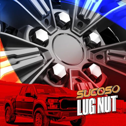 SUCOSO 20pcs M14x1.5 Lug Nuts Chrome,OEM Factory Style 7/8" Hex 1.5" Height - color: Silver, size: M14x1.5