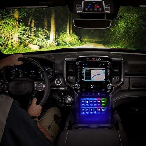 Nilight 2 Gang LED Light Bar Pod Lights Rocker Switch Panel 12/24V - color: Blue, size: LED LIGHT BAR+LED POD LIGHTS