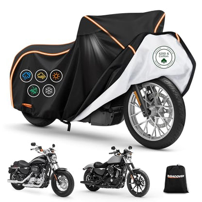 Motorcycle Cover for Harley Davidson Sport Model 420D & Cotton Lining - size: for Sport Models Nightster