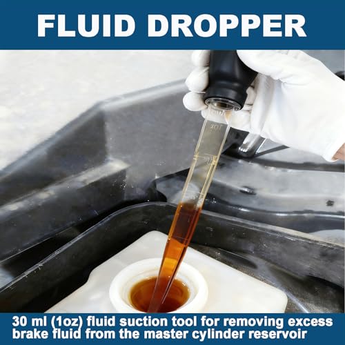 Manual Brake Bleeder Kit, Brake Bleeder Fluid Pump, 1L Brake Bleeder Bottle - size: Brake Fluid Bleeder Kit - 1L