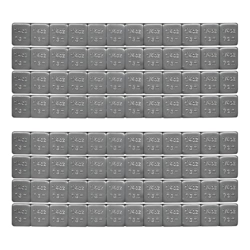 96 PCS 1/4 Oz Adhesive Backed Wheel Weights, 0.25 Oz Low Profile Tire Balancing Weights with Strong Adhesive, Easy to Peel Wheel Weight for Cars Trucks SUVs Motorcycles - color: 96 PCS