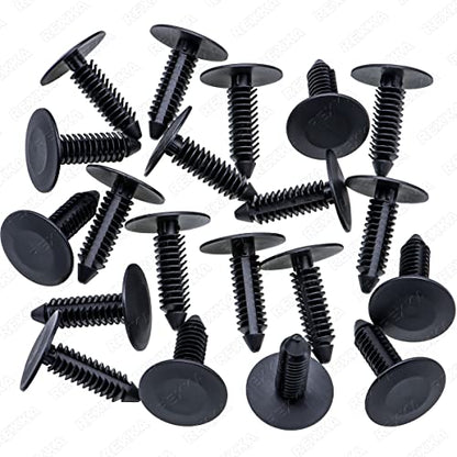 Rexka 20pcs M6.3 Splash Shield Wheel Cover Bumper Cover Retainer Clip Pin Rivet for Jeep Dodge Ram Chrysler 6501916 GM 22547243 - color: 20pcs