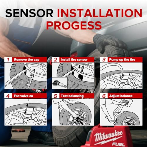 LAUNCH X-431 TSENSOR-05 TPMS Sensor 315MHz/433MHz Dual Frequency Adjustable Angle Rubber Valve Tire Pressure Monitor System Programmable Replace OE-Sensor/1pack (1)