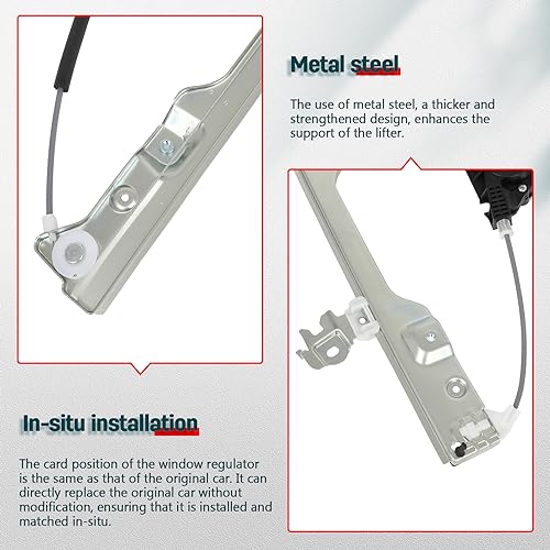 FINDAUTO 748-032 Power Window Regulator for 2008-2013 for NISSAN for ROGUE - size: Front Right, style: 2008-2013 for Nissan Rogue,2014-2015 for Nissan Rogue Select