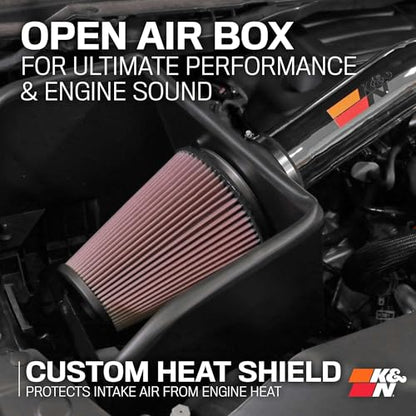 K&N Cold Air Intake System: High-Flow Air Filter, Increase Performance & Towing: Compatible with 2019-2026 RAM 1500, 77-1578KP - style: Metal Intake