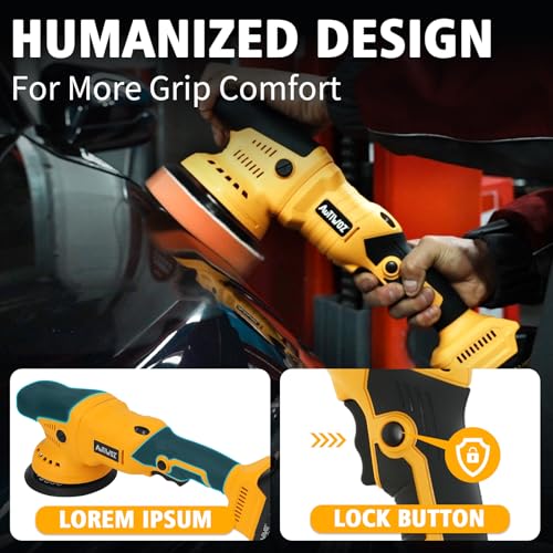 AUTIWOZ Cordless 5-Inch Random Orbital Car Buffer Polisher Kit