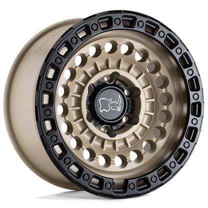Black Rhino Hard Alloys SENTINEL 17X8.5 5X5.0 4.04-18mm DESERT SAND W/BLACK RING - 1785STN-85127D71 - color: DESERT SAND W/ BLACK RING, size: 17X8.5, 5X5.0, 4.04, -18mm
