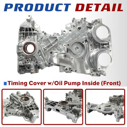 Head Gasket Set Timing Tool Kit & Timing Chain Cover With Oil Pump Inside - size: GM 1.4 timing chain kit with tool